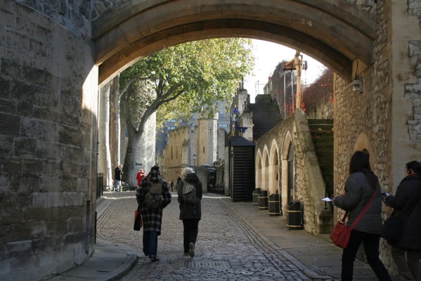 On the grounds of the Tower of London.